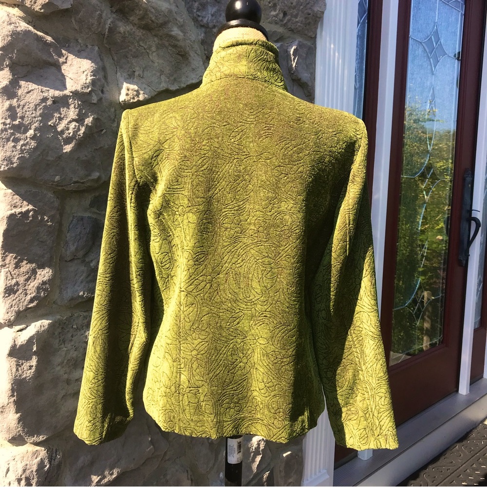 Dress Barn Velour & Embroidered Jacket M